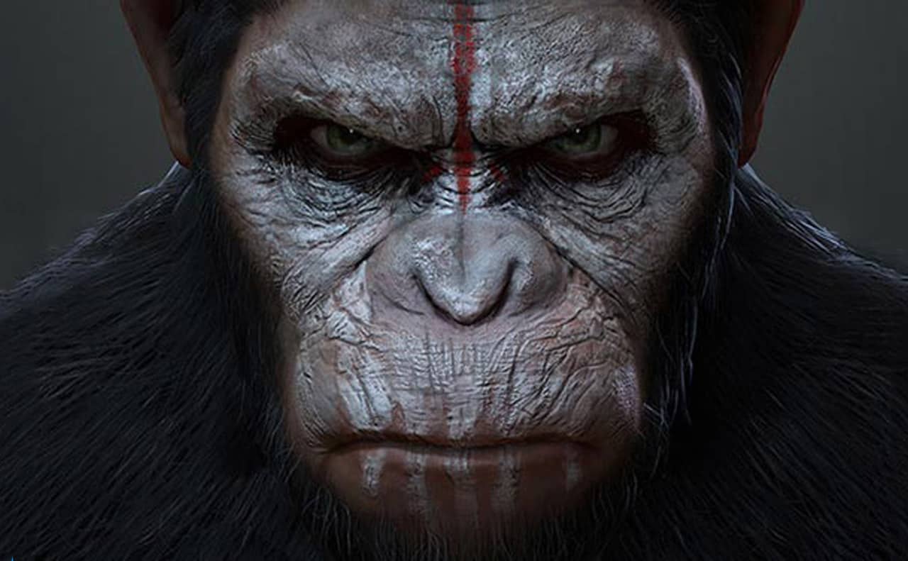 Depiction of half man half ape