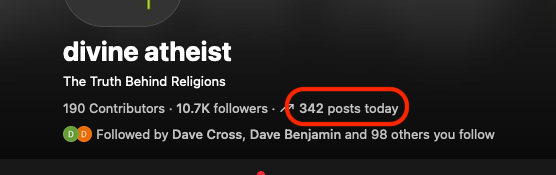 The number of posts published in the last 24 hours. 